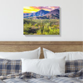 Wüste 2124-2-Arizona bei Sonnenuntergang Leinwanddruck (Insitu (Schlafzimmer))