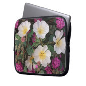 Wüste Abend Primrose und Wüste Sand Verbena, Laptopschutzhülle (Vorderseite Links)