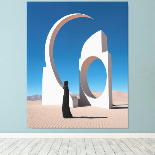 Wüste Arcana: Flüstern des Kosmos Leinwanddruck (Insitu (Holzboden))