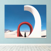 Wüste Arcana: Schleier der Einsamkeit Leinwanddruck (Insitu (Holzboden))