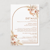 Wüste Arch Boho Pampas Grass Terrakotta im Erdbebe Begleitkarte (Vorderseite)