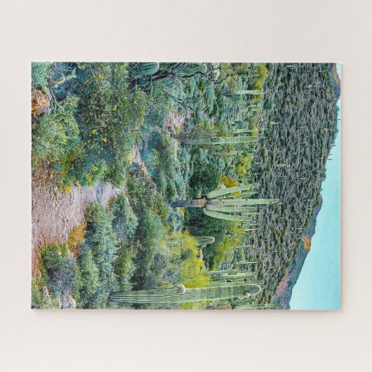 Wüste Arizona Wanderweg Saguaro Cactus Forest Puzzle (Horizontal)