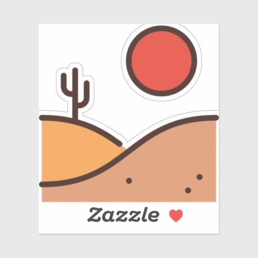 Wüste Aufkleber (Blatt)