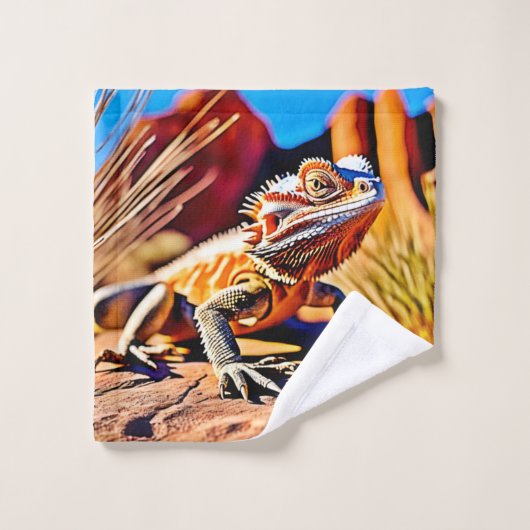 Wüste Bartded Dragon Badhandtuch Set (Waschlappen)
