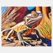 Wüste Bartded Dragon Fleecedecke (Vorderseite (Horizontal))