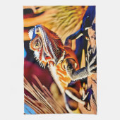 Wüste Bartded Dragon Geschirrtuch (Vertikal)