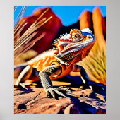 Wüste Bartded Dragon Poster (Vorne)