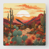 Wüste Beauty #1 Poster Quadratische Wanduhr (Vorderseite)