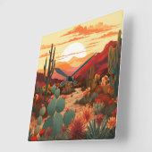 Wüste Beauty #1 Poster Quadratische Wanduhr (Winkel)