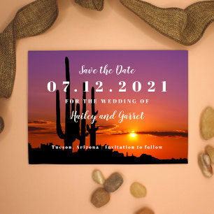 Wüste bei Sunset Landscape Save the Date Card RSVP Karte