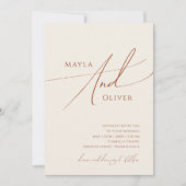 Wüste | Beige auf einer Hochzeit Einladung (Vorderseite)