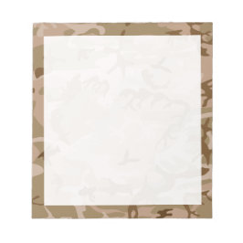 Wüste Beige Brown Green Camouflage Camouflage Notizblock