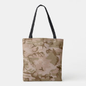 Wüste Beige Brown Green Camouflage Camouflage Tasche (Rückseite)