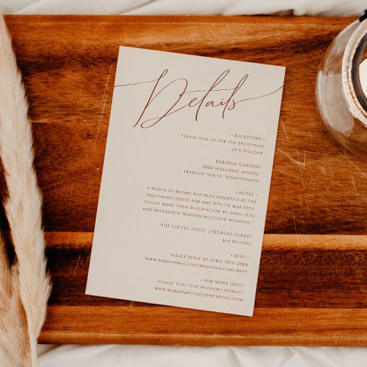 Wüste | Beige Details Begleitkarte