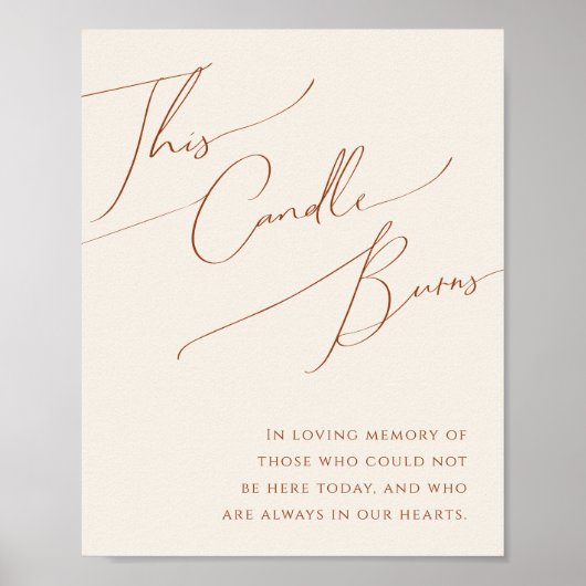 Wüste | Beige Dieses Candle Burns Poster (Vorne)