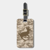 Wüste Beige Digital Camouflage Deer Camouflage Mus Gepäckanhänger (Vorderseite vertikal)