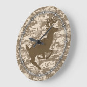 Wüste Beige Digital Camouflage Deer Camouflage Mus Große Wanduhr (Winkel)