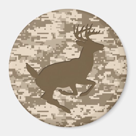 Wüste Beige Digital Camouflage Deer Camouflage Mus Magnet (Vorne)