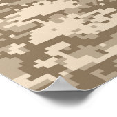 Wüste Beige Digital Camouflage Deer Camouflage Mus Poster (Ecke)