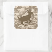 Wüste Beige Digital Camouflage Deer Camouflage Mus Quadratischer Aufkleber (Tasche)