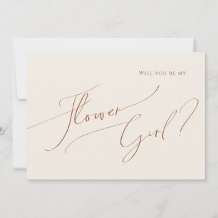 Wüste Beige Flower Girl Card Einladung