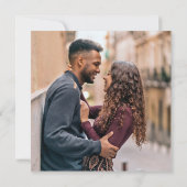 Wüste | Beige Foto Square Wedding Einladung (Rückseite)