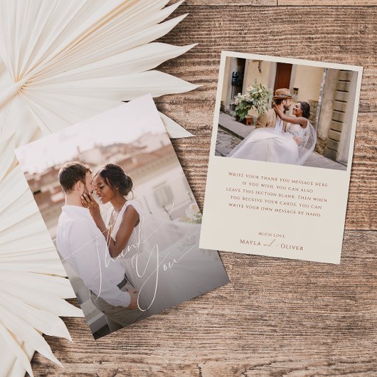 Wüste | Beige Fotos Dankeskarte