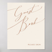 Wüste | Beige Gast Book Sign Poster (Vorne)