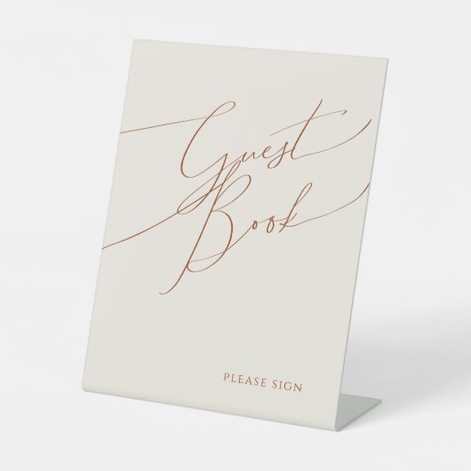 Wüste | Beige Gästebuch Sockelschild (Vorderseite)