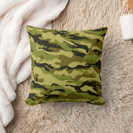 Wüste Beige Grüne Camouflage Kissen (Decke)