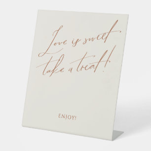 Wüste   Beige Hochzeit Liebe ist süß Sockelschild