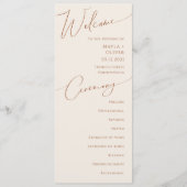 Wüste | Beige Hochzeit Programm (Vorderseite)