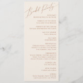Wüste | Beige Hochzeit Programm (Rückseite)