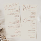 Wüste | Beige Hochzeit Programm
