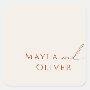 Wüste   Beige Hochzeiten Umschlag Aufkleber