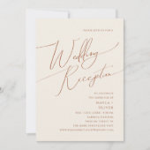 Wüste | Beige Hochzeitsempfang Einladung (Vorderseite)