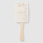 Wüste | Beige Hochzeitsprogramm Fächer (Vorderseite)