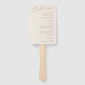 Wüste | Beige Hochzeitsprogramm Fächer (Rückseite)