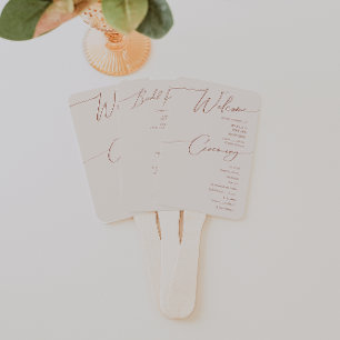 Wüste Beige Hochzeitsprogramm Fächer