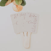 Wüste | Beige Hochzeitsprogramm Fächer