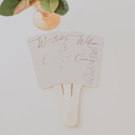 Wüste | Beige Hochzeitsprogramm Fächer