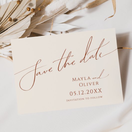 Wüste | Beige Horizontal Save The Date