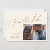 Wüste | Beige Horizontal Save the Date Magneteinladung (Vorderseite)