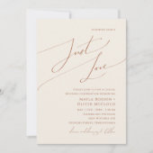 Wüste | Beige Just Liebe Wedding Einladung (Vorderseite)