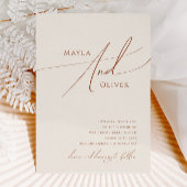 Wüste | Beige Lässige Hochzeit Einladung