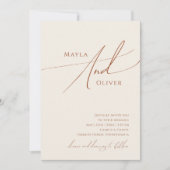Wüste | Beige Lässige Hochzeit Einladung (Vorderseite)