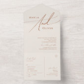 Wüste | Beige Lässiges Siegel und Senden All In One Einladung (Innen Boden)