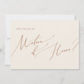 Wüste | Beige Matron of Honor Card Einladung (Vorderseite)