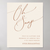 Wüste | Beige Oh Snap Hashtag Poster (Vorne)