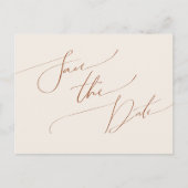 Wüste | Beige Save the Date Postkarte (Vorderseite)